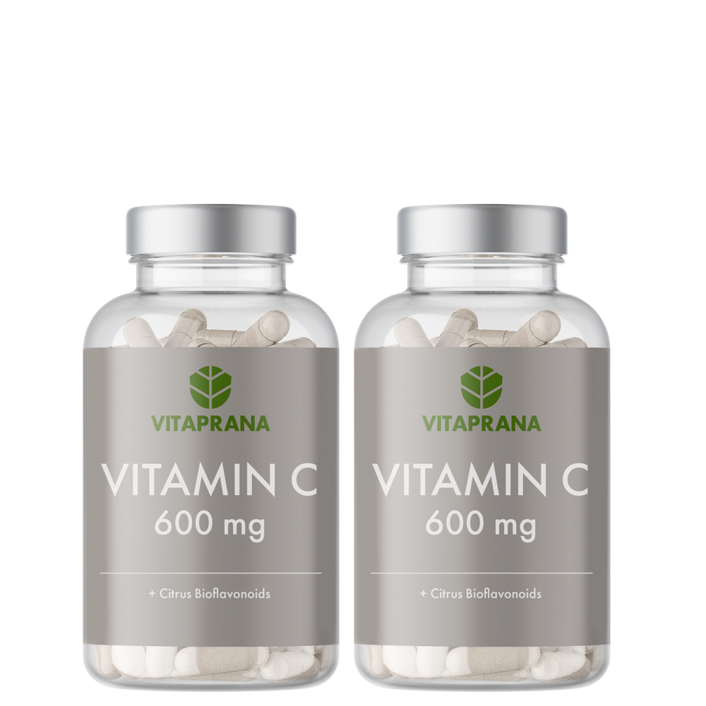 2 x Vitamin C 600 mg + Bioflavonoids 100 kaps