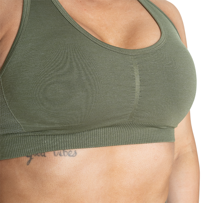 Scrunch Sports Bra, Washed Green