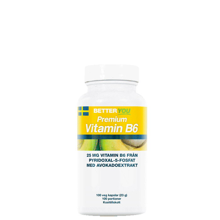 Premium Vitamin B6, 100 kapsler