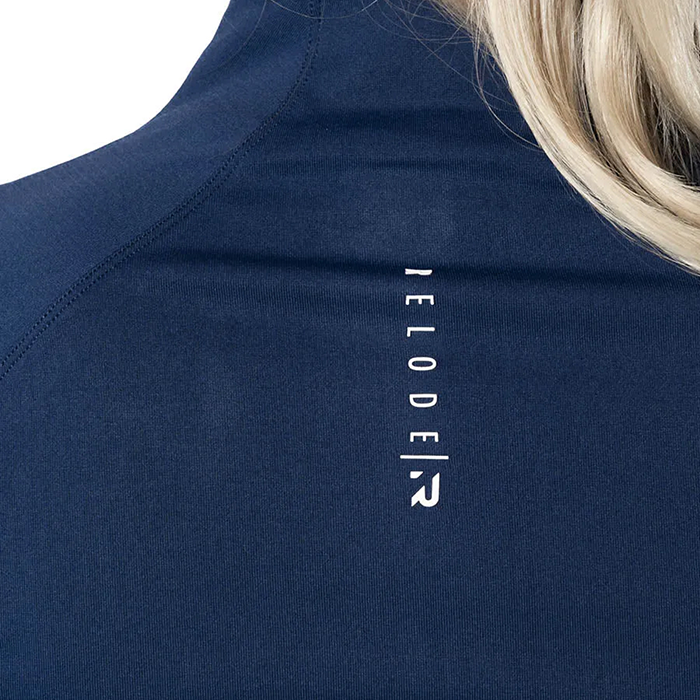 Aura Seamless Zip Langermet M&oslash;rkebl&aring;