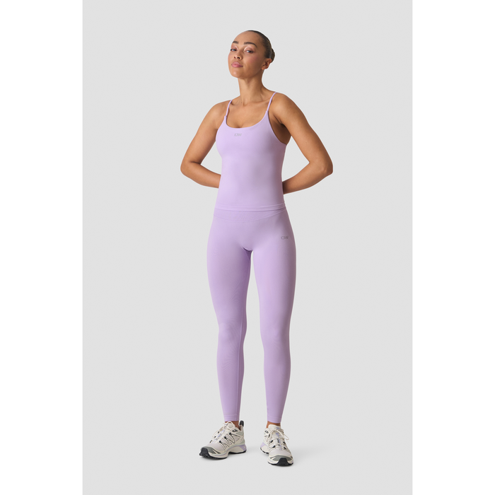 Smooth Seamless 2 i 1 Singlet med Tynne Stropper Lilla