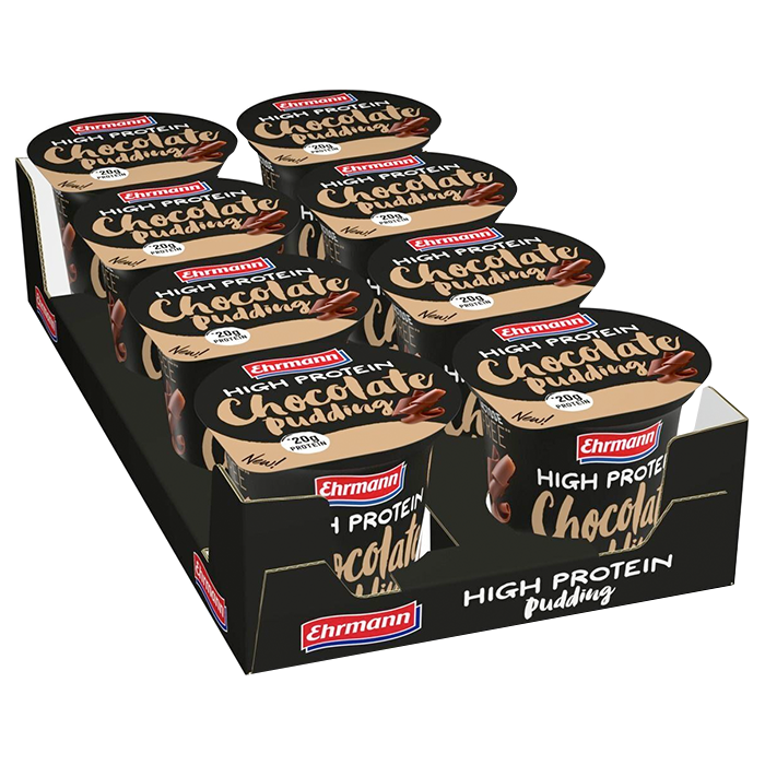 8 x Ehrmann Protein Pudding, 200 g chocolate