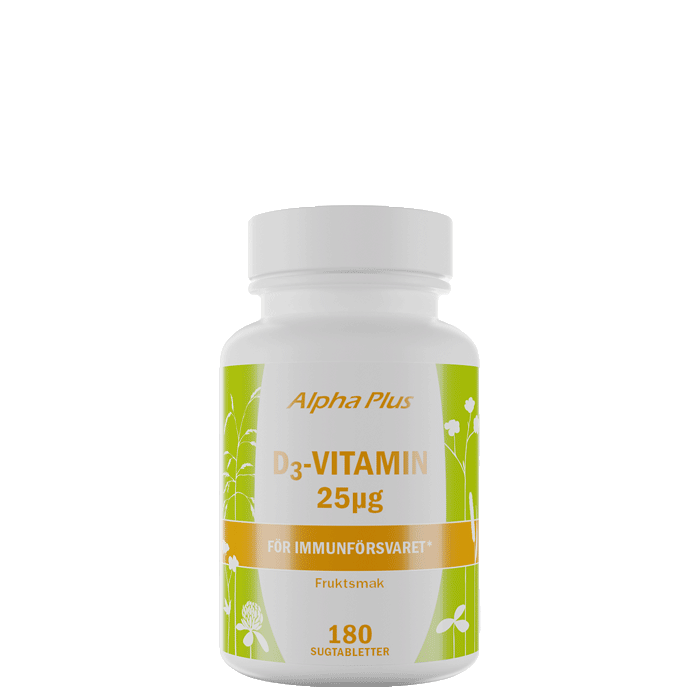D3-Vitamin 25µg, 180 sugetabletter