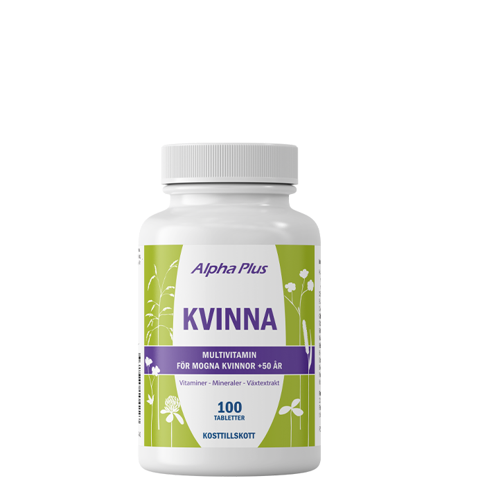 Vitaminer og mineraler Kvinna 100 kapsler Alpha Plus