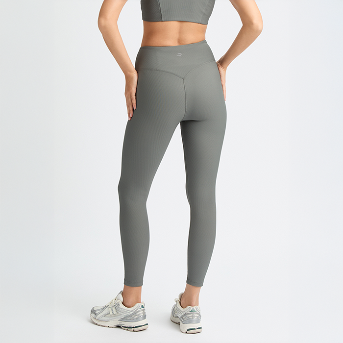 Ribbestrikkede Tights Gr&oslash;nn