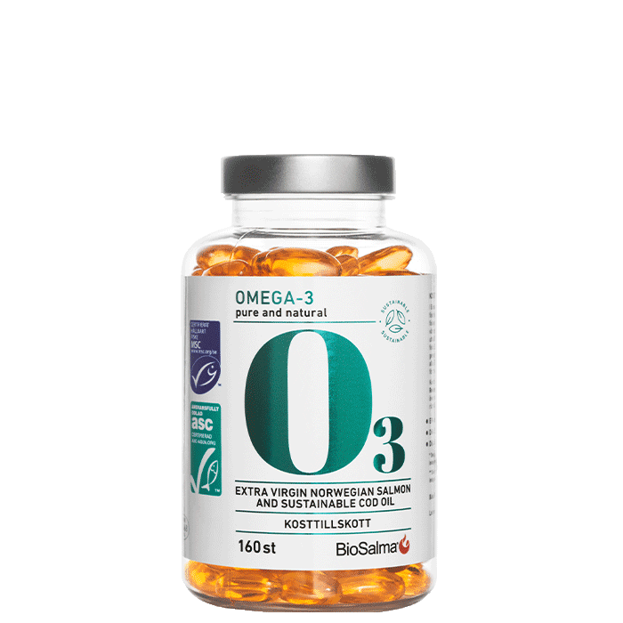 Miljømerket Omega-3 Ren Og Naturlig 160 kapsler