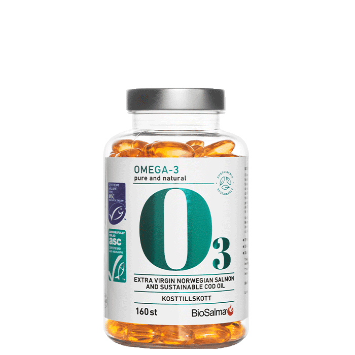 Bilde av Miljømerket Omega-3 Ren Og Naturlig 160 Kapsler