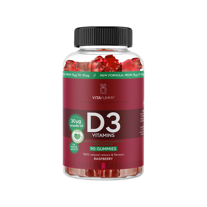 D3 Vitamins Bringeb&aelig;r 90 stk Gummies