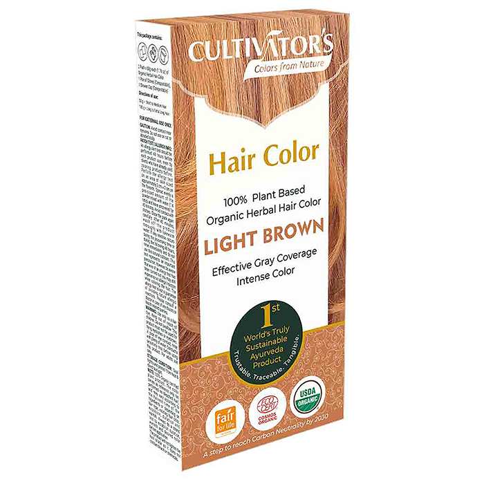 Cultivator's Organic Herbal Hair Color Light Brown 4pcs