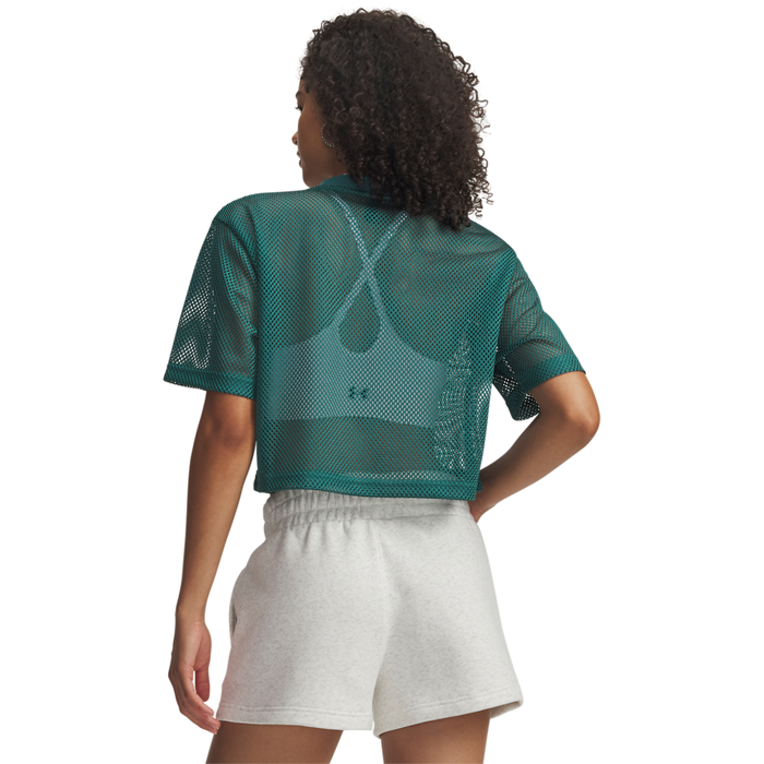 Football Mesh Crop Tee Gr&oslash;nn