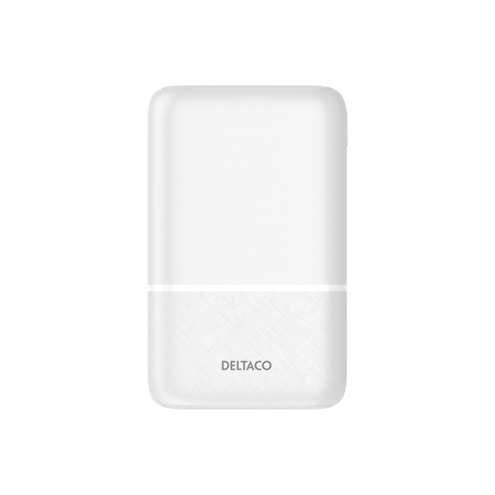 Powerbank 2x USB-A og 1x USB-C Hvit 10 000 mAh