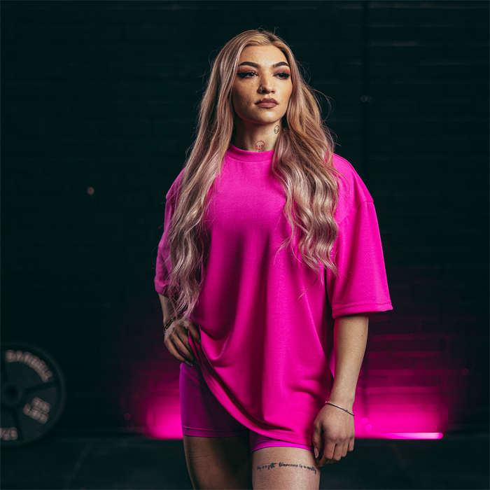 Nova Oversized T‑skjorte Unisex Rosa