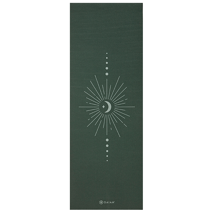 Yogamatte Printed 5 mm Mørk grønn