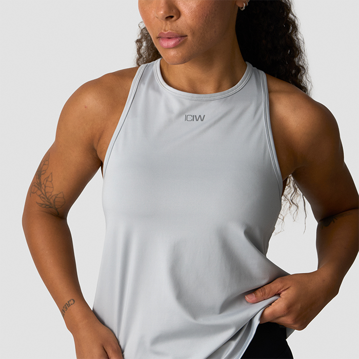 High Neck Tank Top, Light Grey