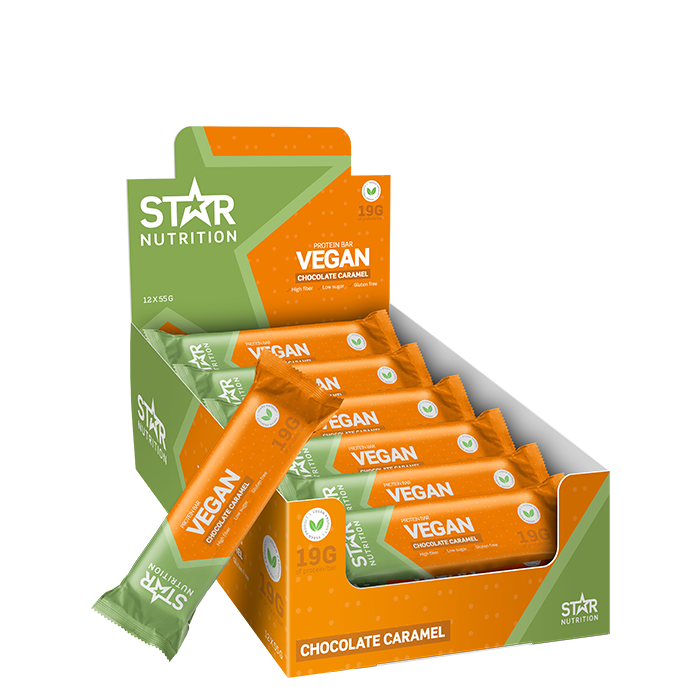 12 x Vegansk Proteinbar 55 g caramel_chocolate