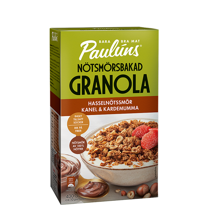 Granola Hasselnøttsmør Kanel Kardemomme 430 g