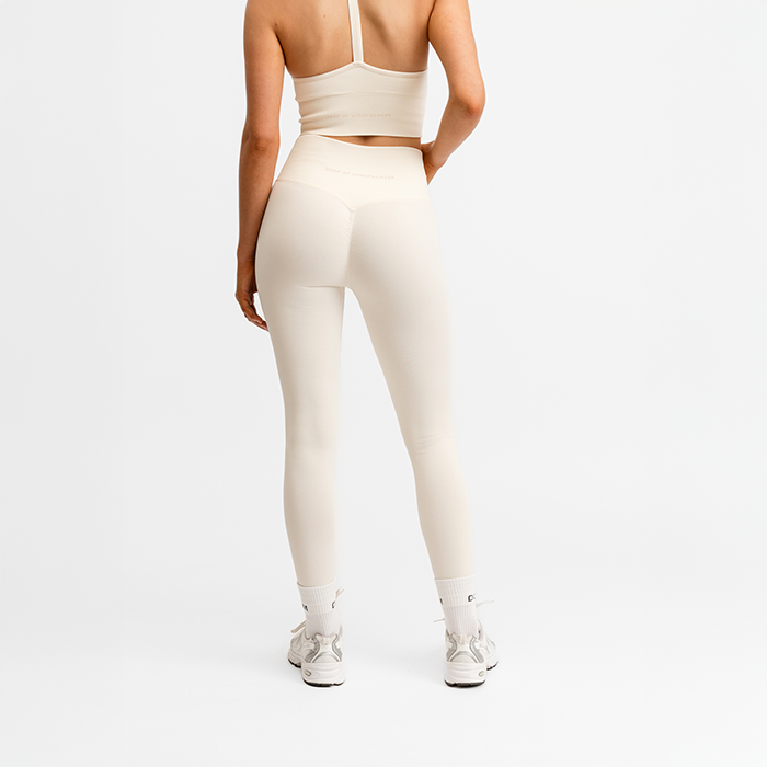Seamless Scrunch Tights Hvit