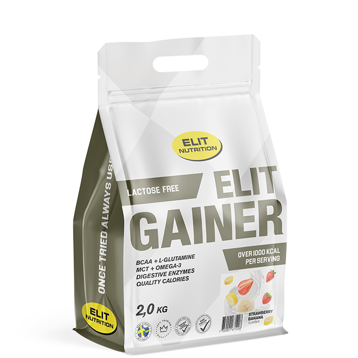 ELIT Gainer Laktosfri 2 kg strawberry_banana