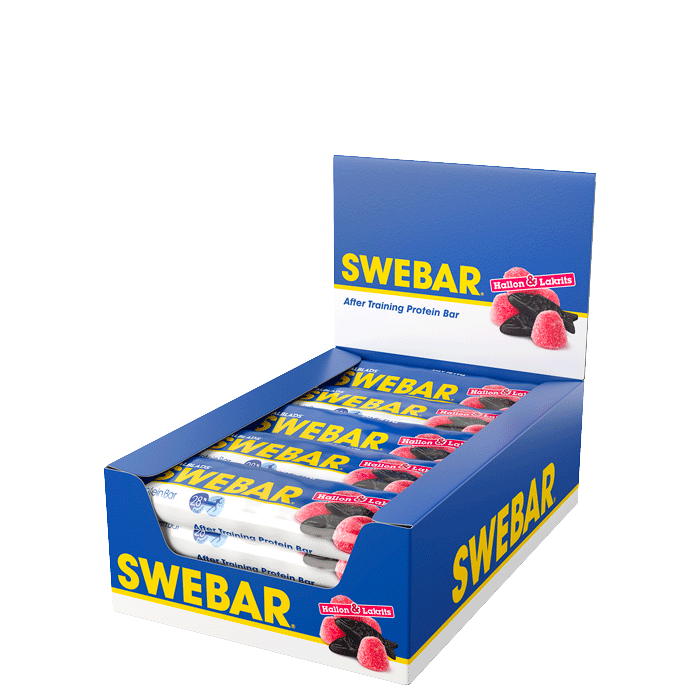 15 x Swebar Proteinbar 55 g hallonlakrits